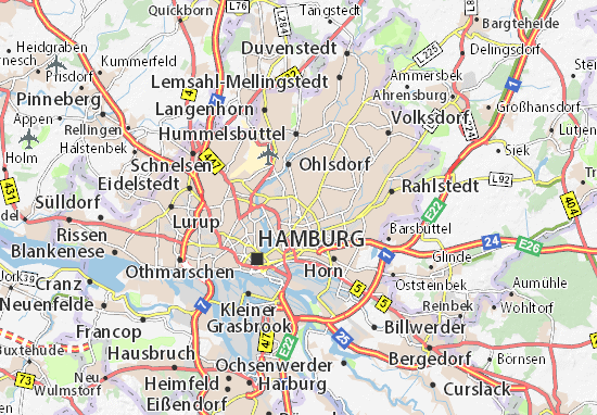 Michelin Landkarte Barmbek Stadtplan Barmbek Viamichelin