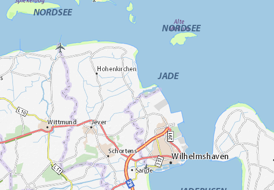 Mapa Wangerland-Hooksiel