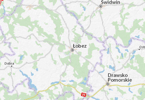 Kaart Plattegrond Łobez