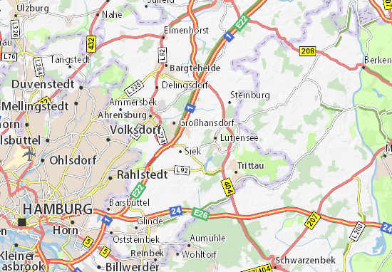 Karte Stadtplan Hoisdorf