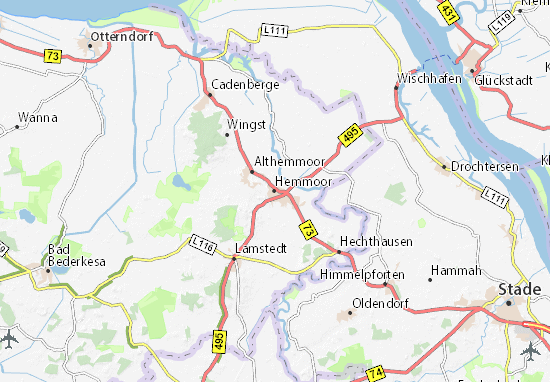 MICHELIN-Landkarte Hemmoor - Stadtplan Hemmoor - ViaMichelin