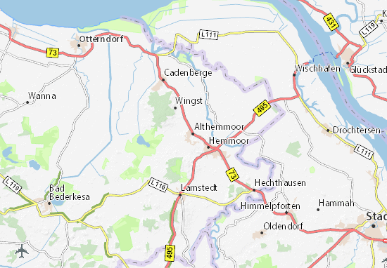 Karte Stadtplan Althemmoor