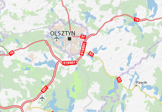Karte Stadtplan Stary Olsztyn