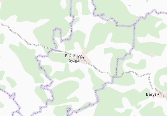 Mapa Bazarnyy Syzgan