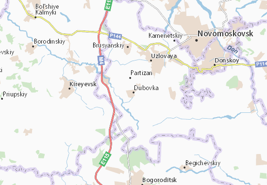 Karte Stadtplan Dubovka