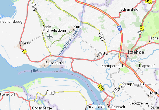 MICHELIN-Landkarte Nortorf - Stadtplan Nortorf - ViaMichelin