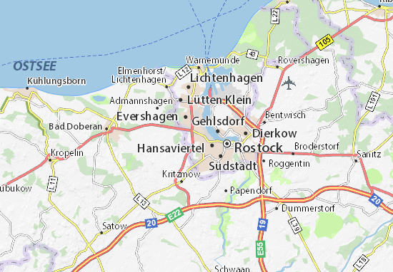 Mapa Reutershagen