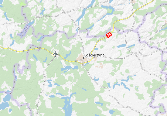 Kaart Plattegrond Kościerzyna