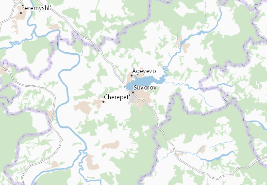 Karte Stadtplan Suvorov