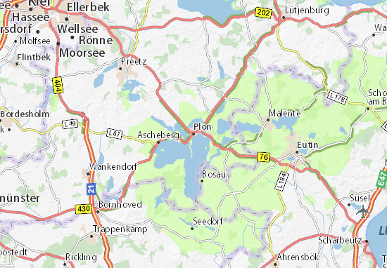 MICHELIN-Landkarte Plön - Stadtplan Plön - ViaMichelin