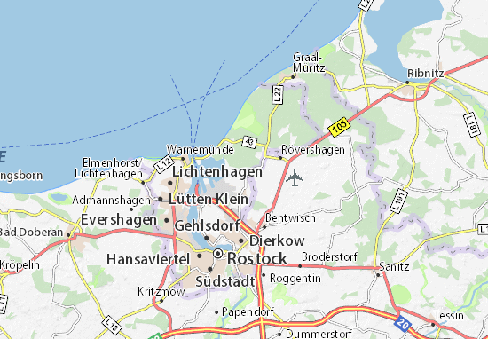 MICHELIN-Landkarte Stuthof - Stadtplan Stuthof - ViaMichelin