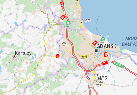 Gdańsk-Rebiechowo Map