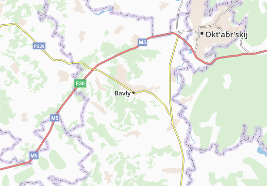 Karte Stadtplan Bavly