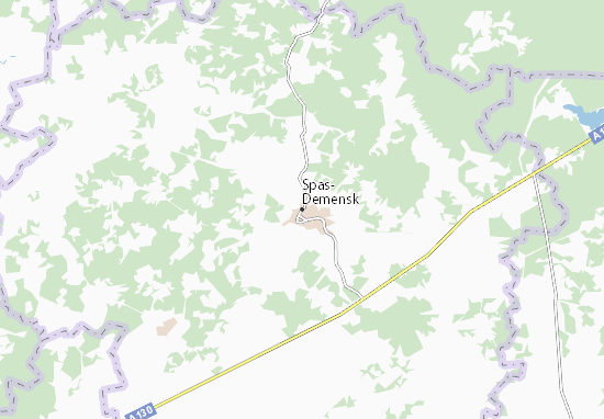 Mapa Spas-Demensk