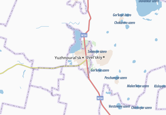 Mapa Yuzhnoural&#x27;sk