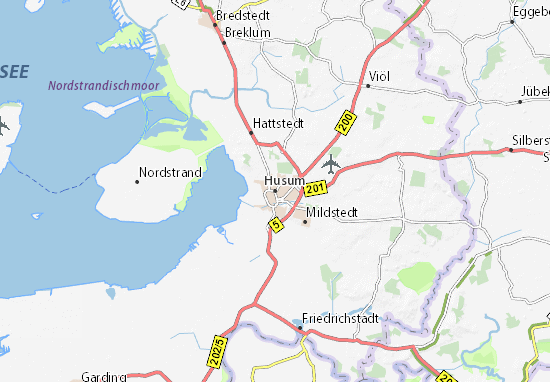 MICHELIN-Landkarte Husum - Stadtplan Husum - ViaMichelin