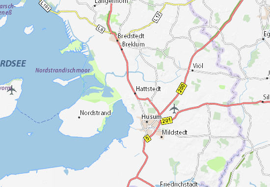 Karte Stadtplan Hattstedt