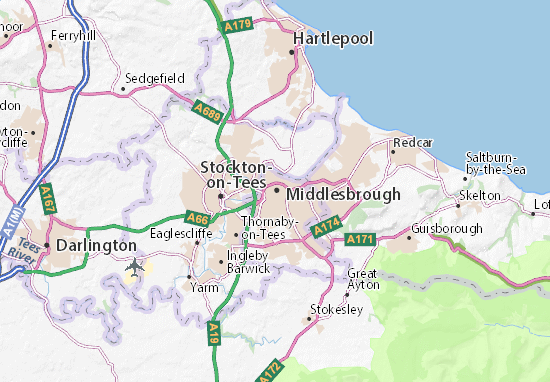 Mapa Middlesbrough