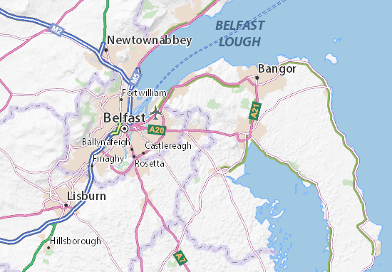 Kaart Plattegrond Belfast