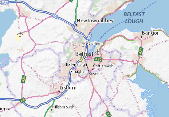 belfast mapa Belfast Map: Detailed maps for the city of Belfast   ViaMichelin belfast mapa