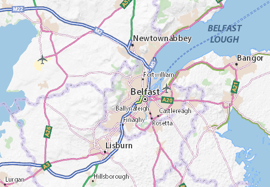 belfast mapa Belfast Map: Detailed maps for the city of Belfast   ViaMichelin belfast mapa