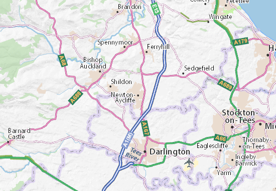 Karte Stadtplan Newton-Aycliffe