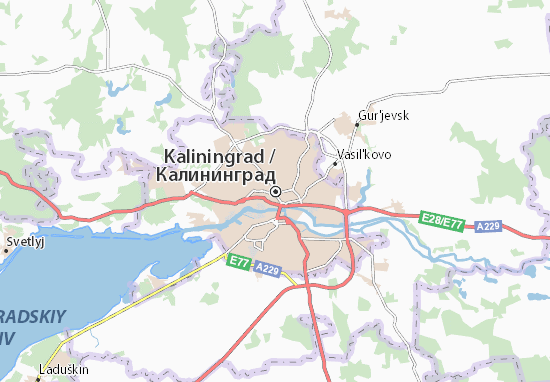 MICHELIN-Landkarte Kaliningrad - Stadtplan Kaliningrad - ViaMichelin