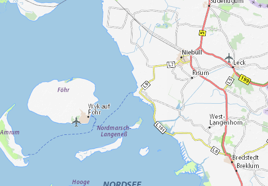 Mapa Dagebüll Hafen