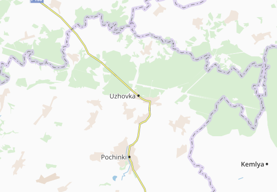 Mapa Uzhovka