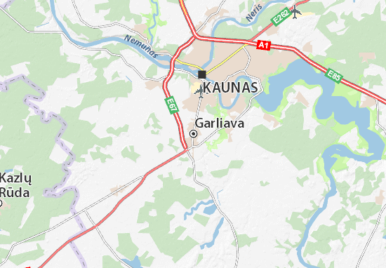 Karte Stadtplan Garliava
