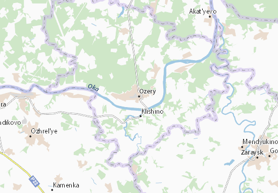 Mapa Ozery