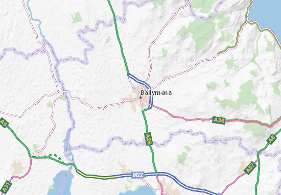 Mapa Ballymena