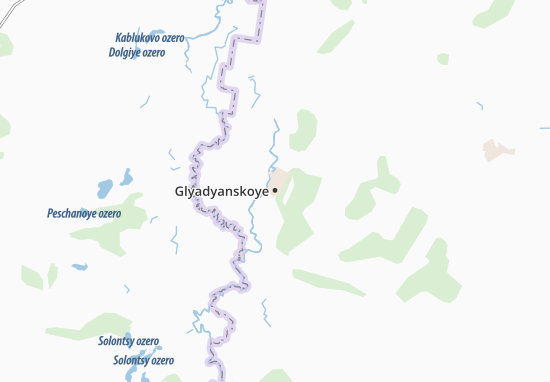 Mapa Glyadyanskoye