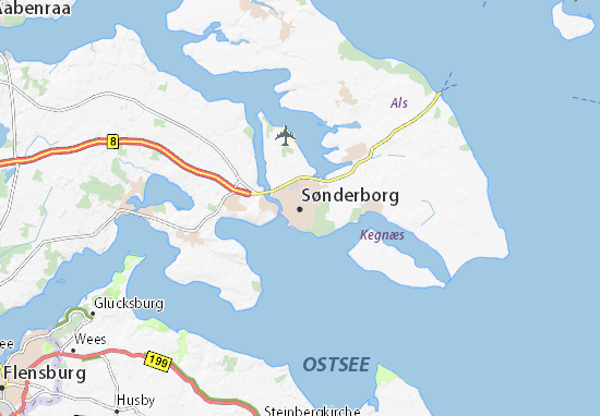 Karte Stadtplan Sønderborg