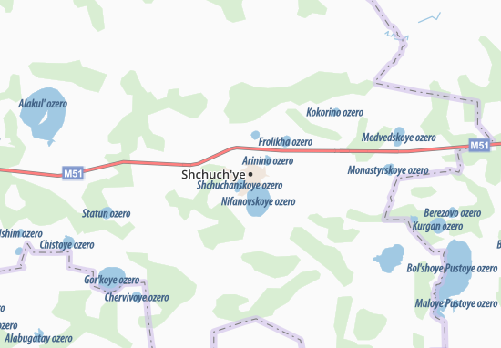 Mapa Shchuch&#x27;ye