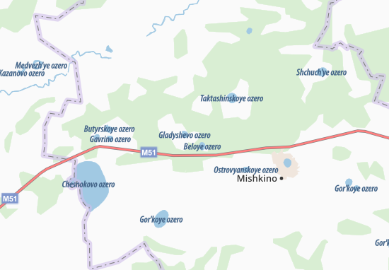 Mapa Gladyshevo