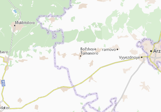 Karte Stadtplan Bol&#x27;shoye Tumanovo