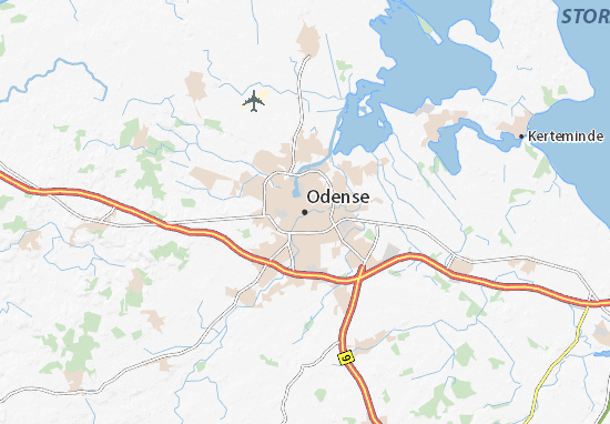 Map of Odense - Michelin Odense map - ViaMichelin