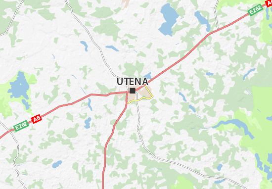 Karte Stadtplan Utena