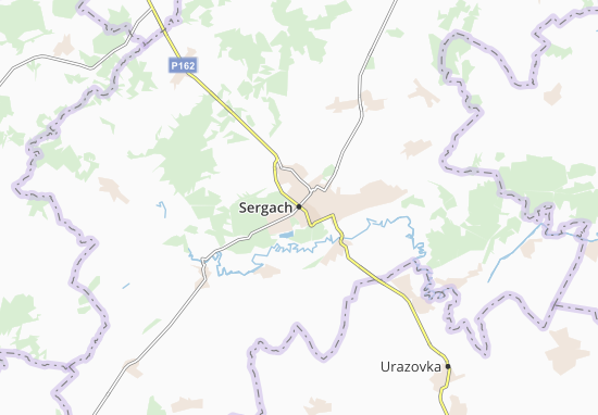 Mapa Sergach