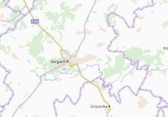 Mapa Sergač
