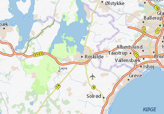 Map of Roskilde - Michelin Roskilde map - ViaMichelin