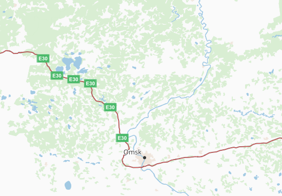 Kaart Plattegrond Omskaja oblast&#x27;