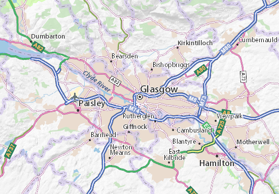 map of scotland uk glasgow
