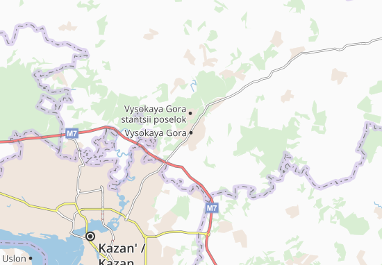 Karte Stadtplan Vysokaya Gora