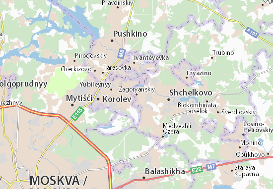 Karte Stadtplan Zagoryanskiy