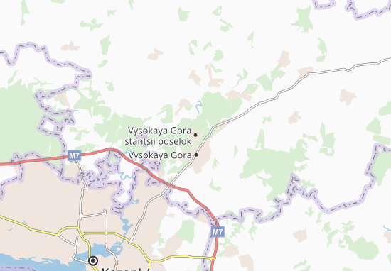 Carte-Plan Vysokaya Gora stantsii poselok