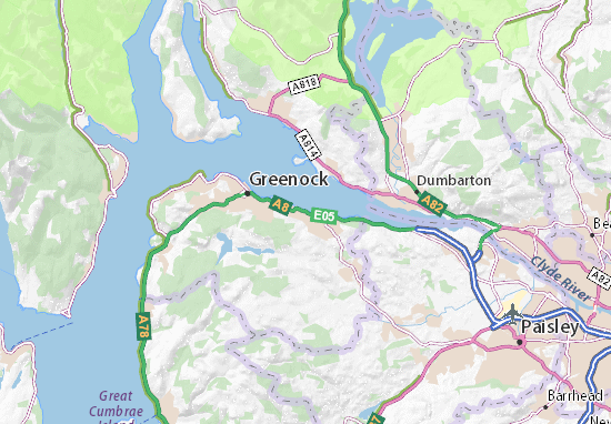 Karte Stadtplan Port Glasgow
