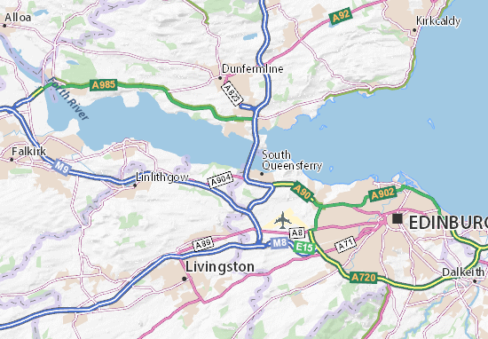 Karte Stadtplan South Queensferry