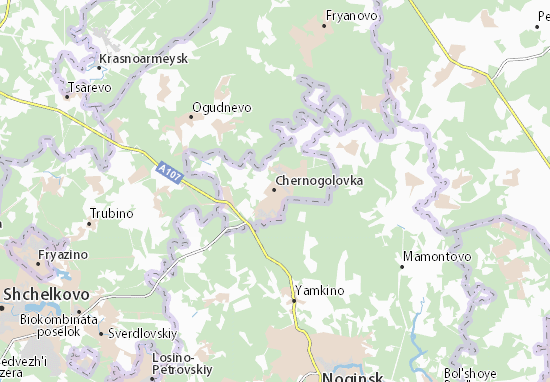 Karte Stadtplan Chernogolovka